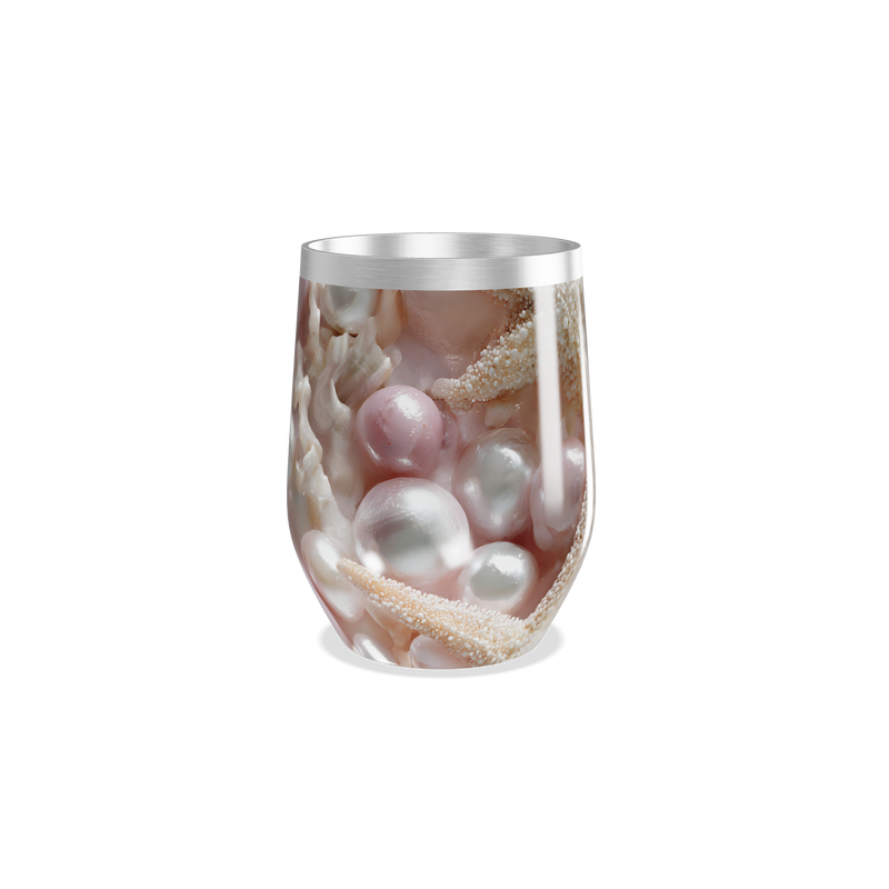 Copo Térmico Slim - Estampa Conchas Rosa