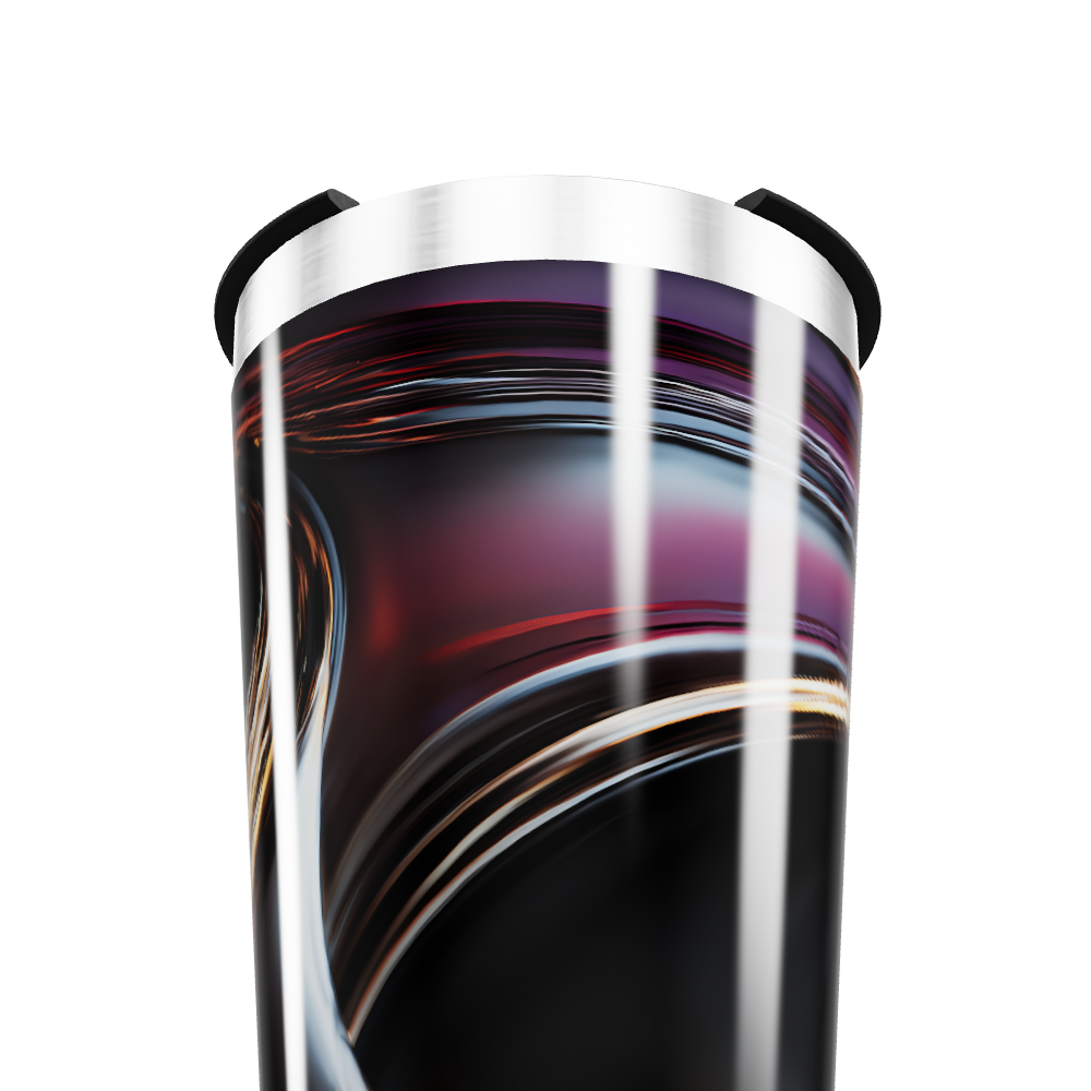 Copo Térmico - Preto com Design Fluido