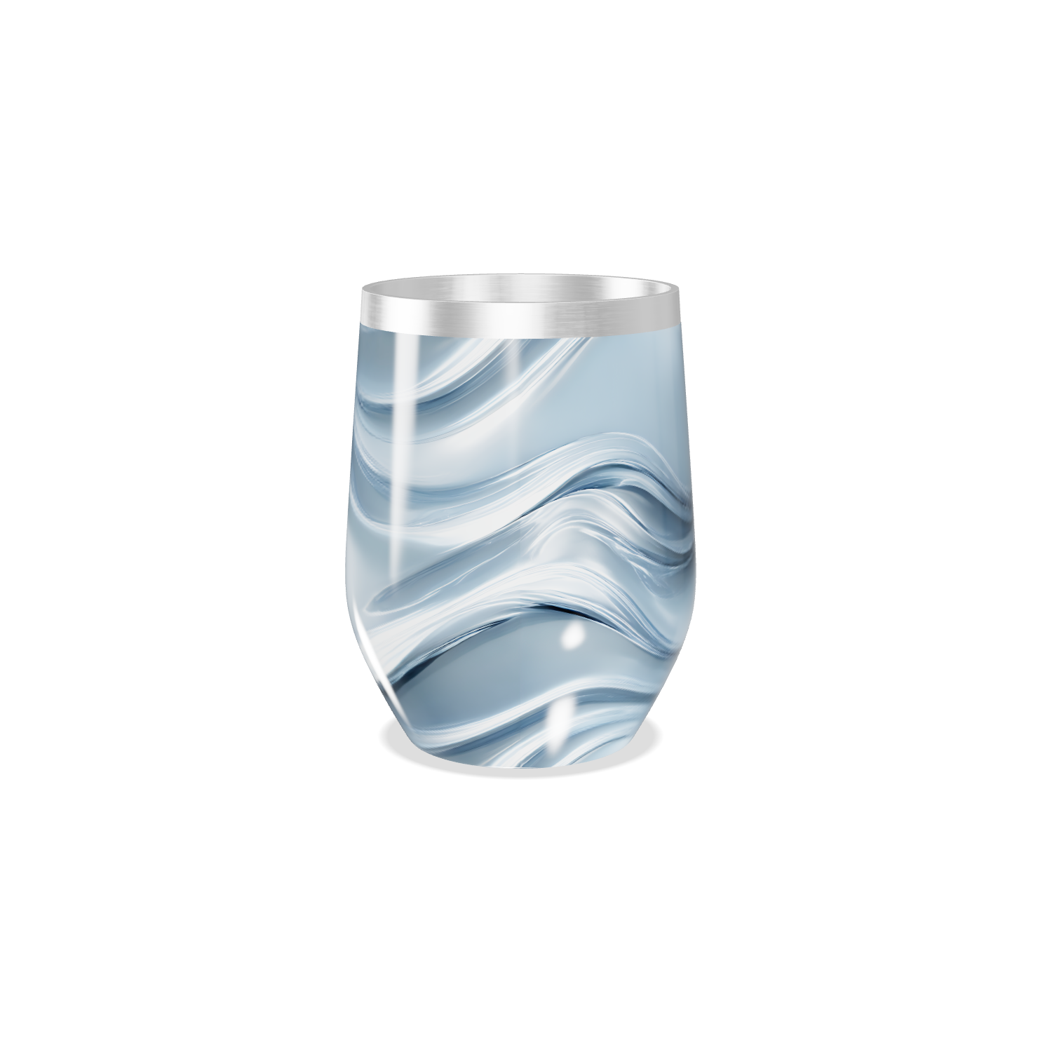 Copo Térmico Slim - Azul com Ondas