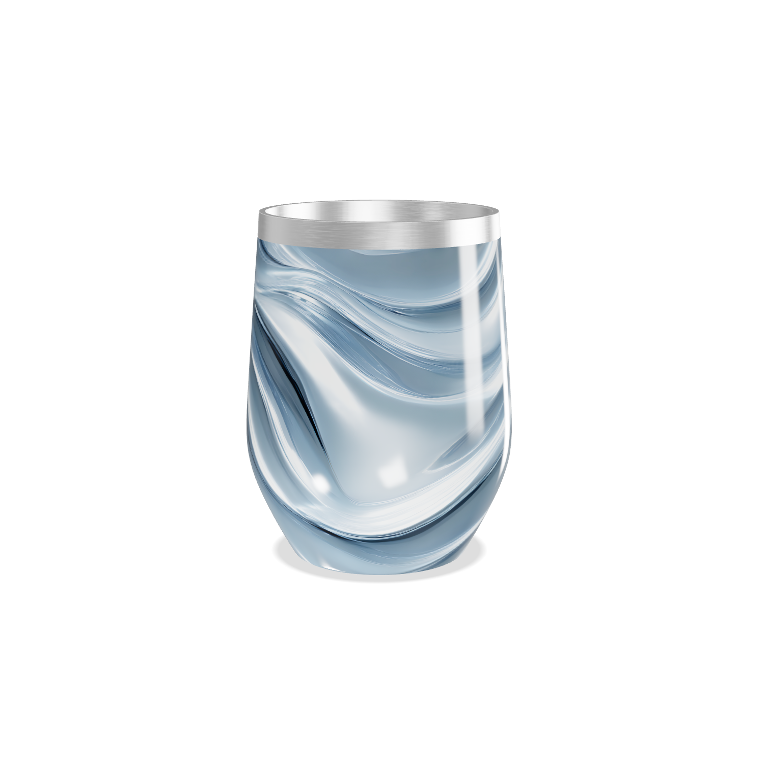 Copo Térmico Slim - Azul com Ondas