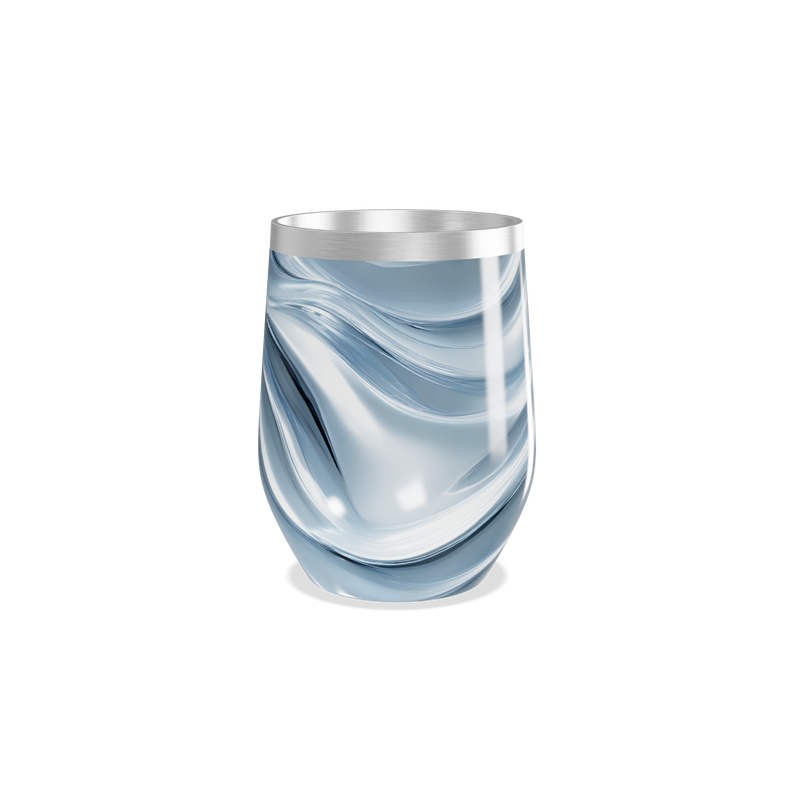 Copo Térmico Slim - Azul com Ondas