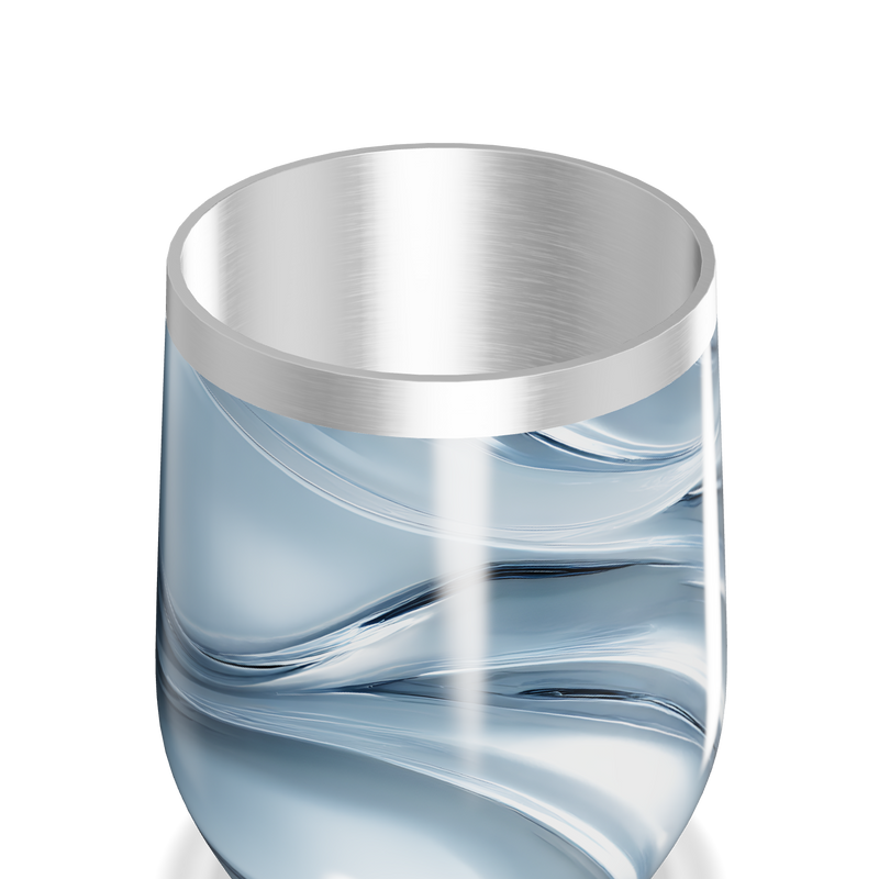 Copo Térmico Slim - Azul com Ondas