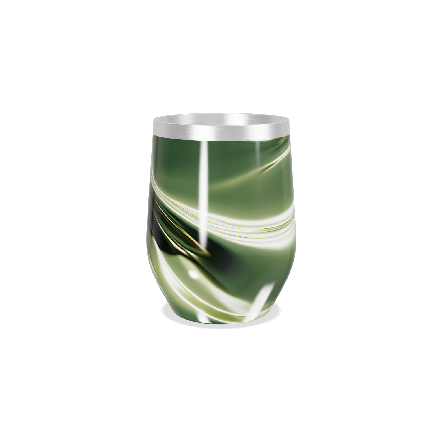 Copo Térmico Slim - Verde Marmorizado Inox