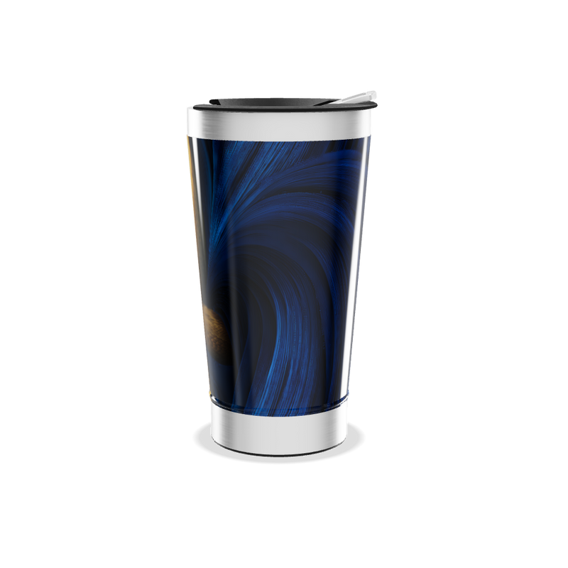 Copo Térmico - Design Azul e Amarelo