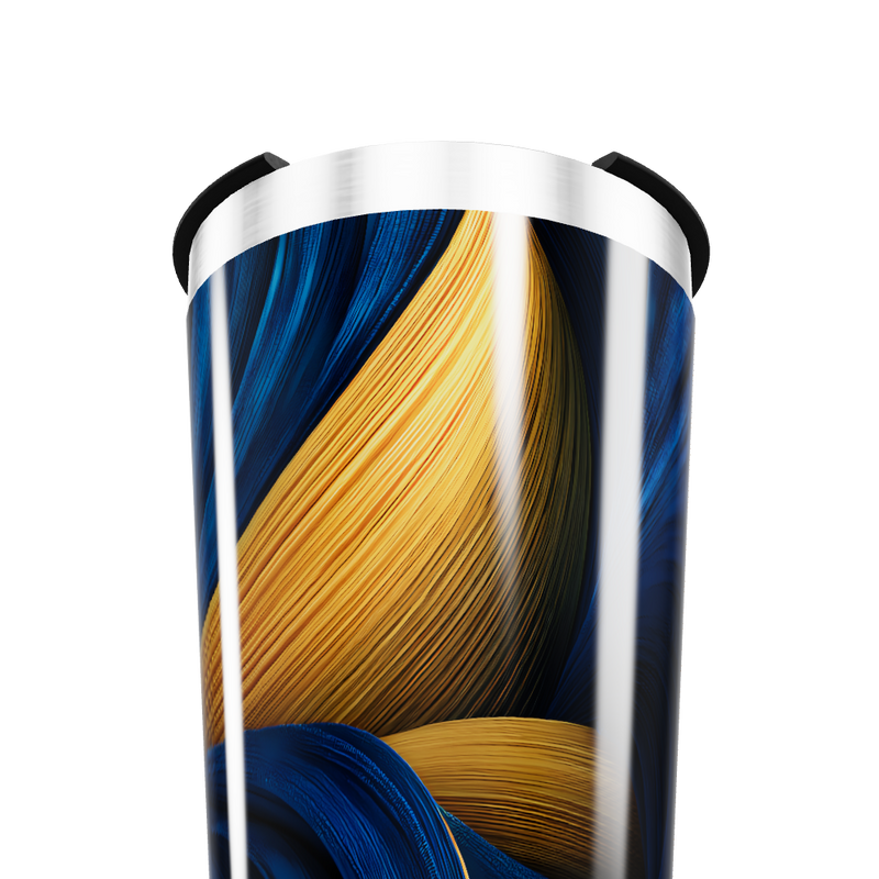 Copo Térmico - Design Azul e Amarelo