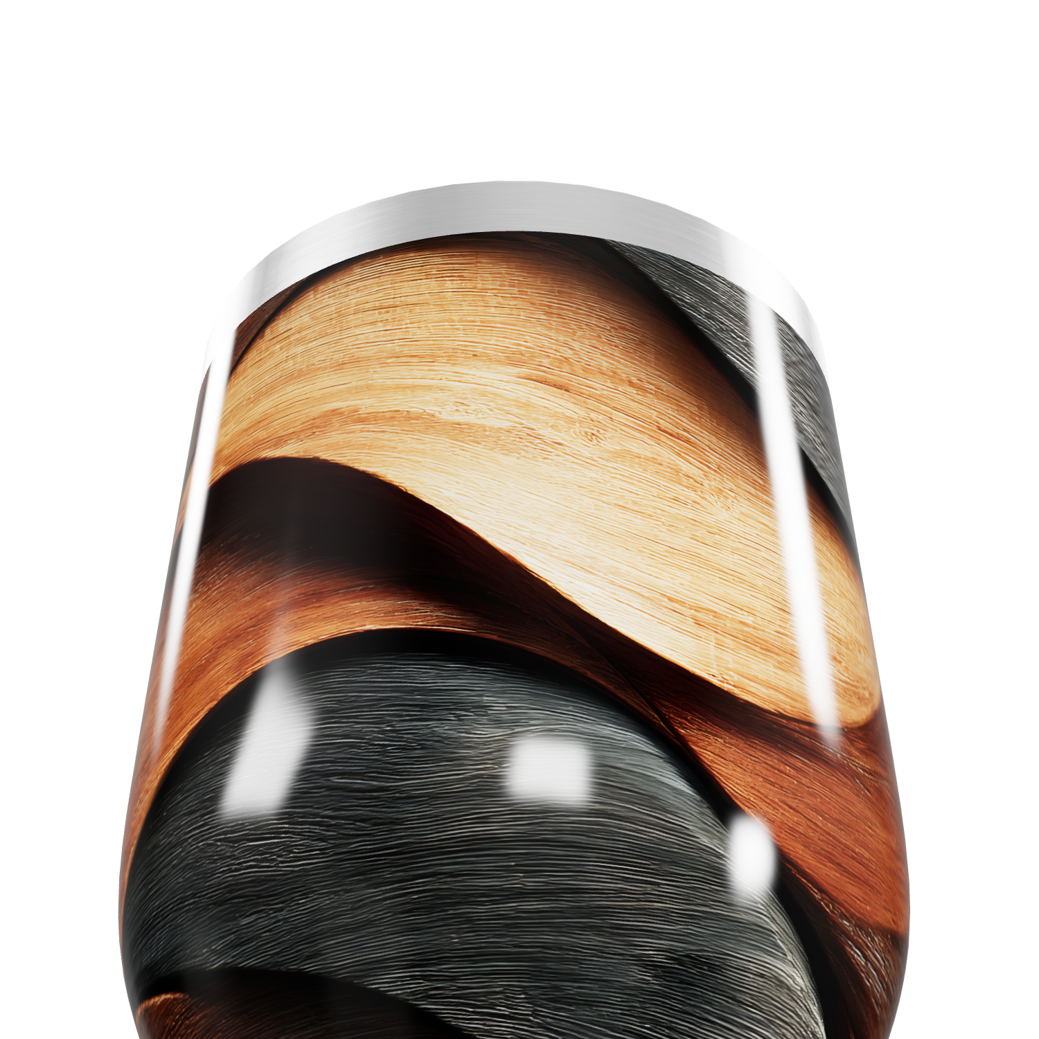 Copo Térmico Slim - Efeito Madeira Colorida