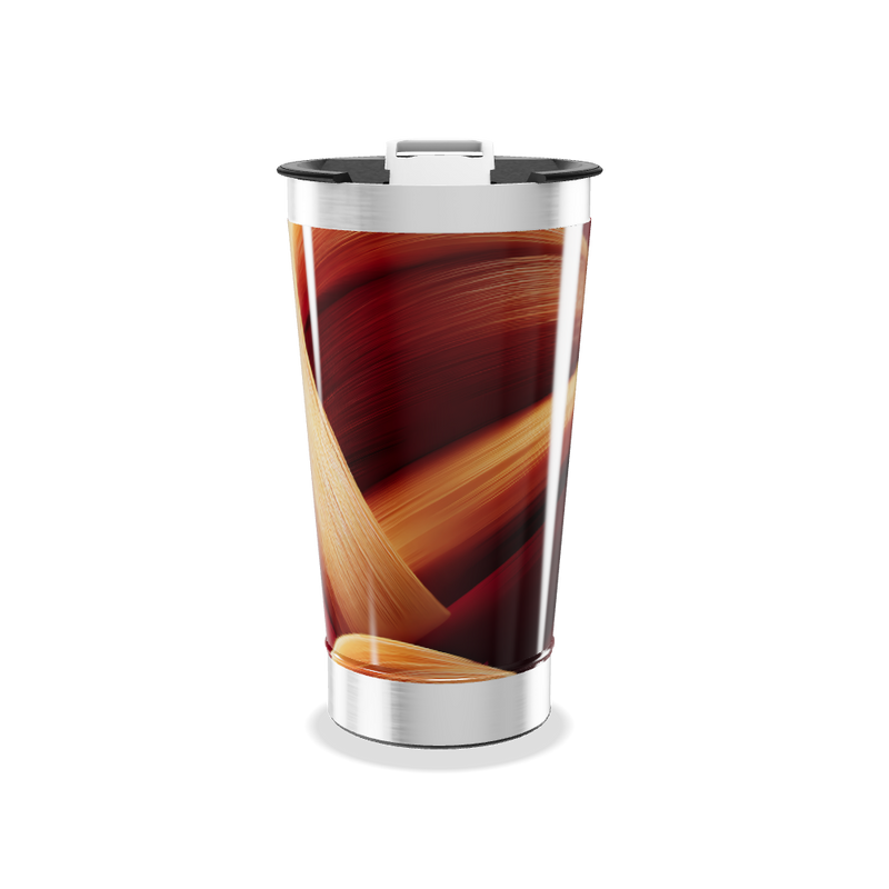 Copo Térmico - Design Abstrato Aço Inox