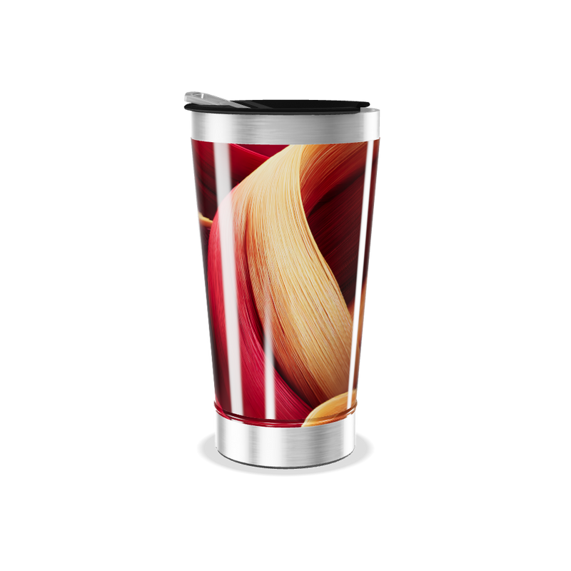 Copo Térmico - Design Abstrato Aço Inox