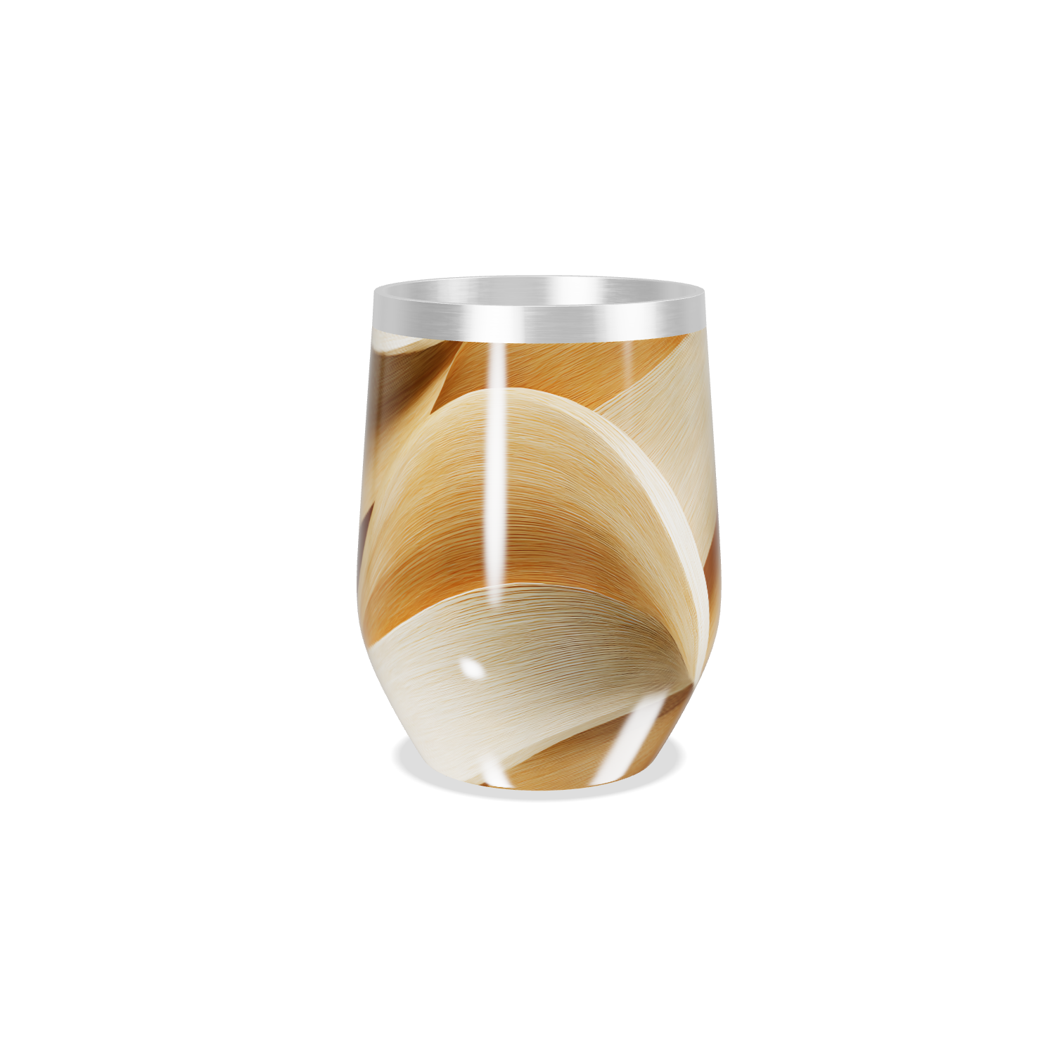 Copo Térmico Slim - Estampa Abstrata Bege