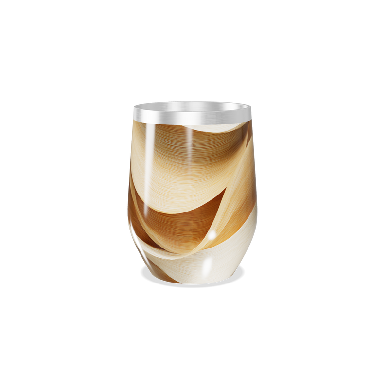 Copo Térmico Slim - Estampa Abstrata Bege