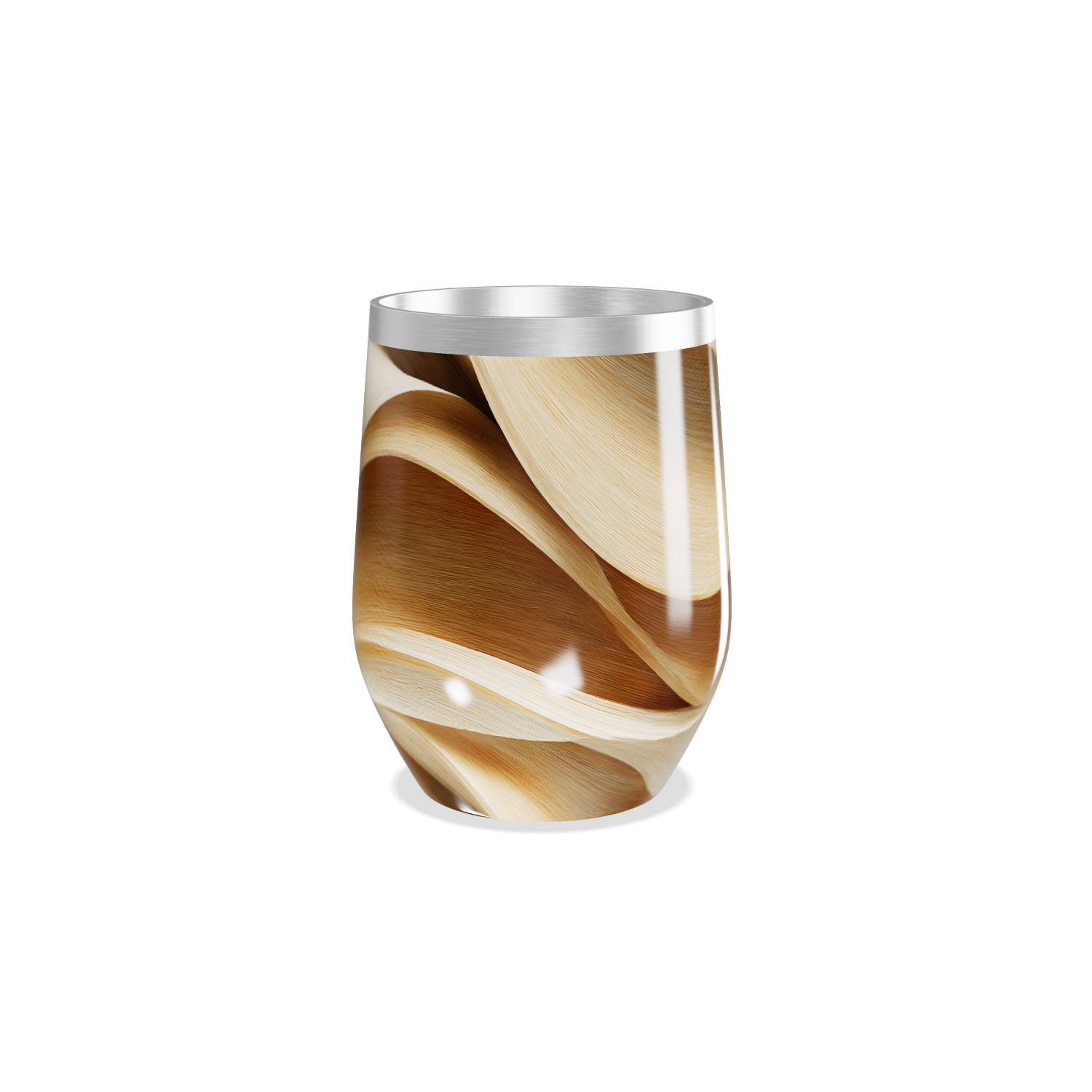 Copo Térmico Slim - Estampa Abstrata Bege