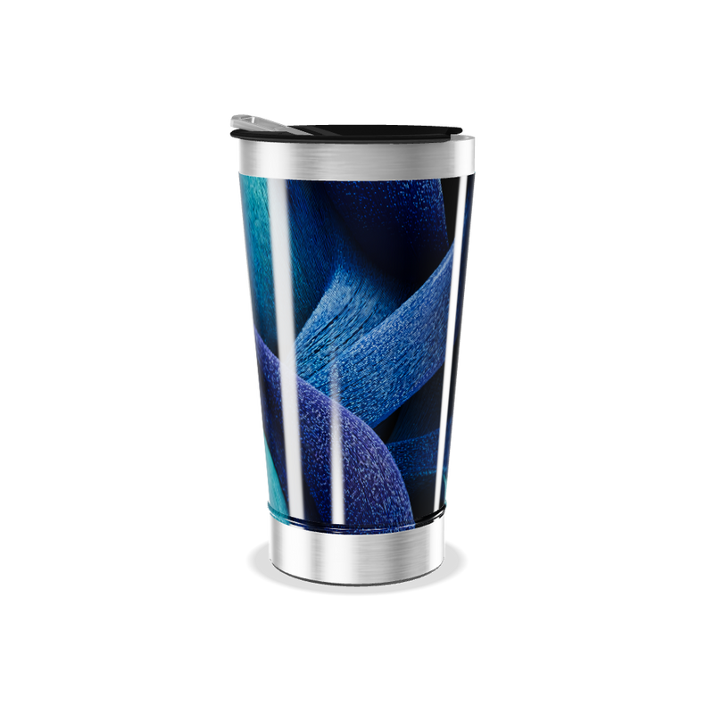 Copo Térmico - Azul Preto Abstrato