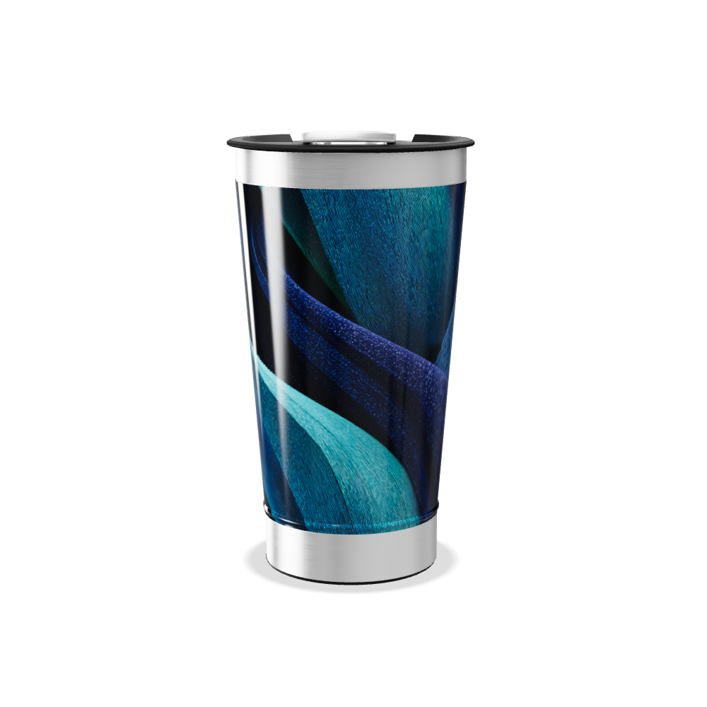 Copo Térmico - Azul Preto Abstrato