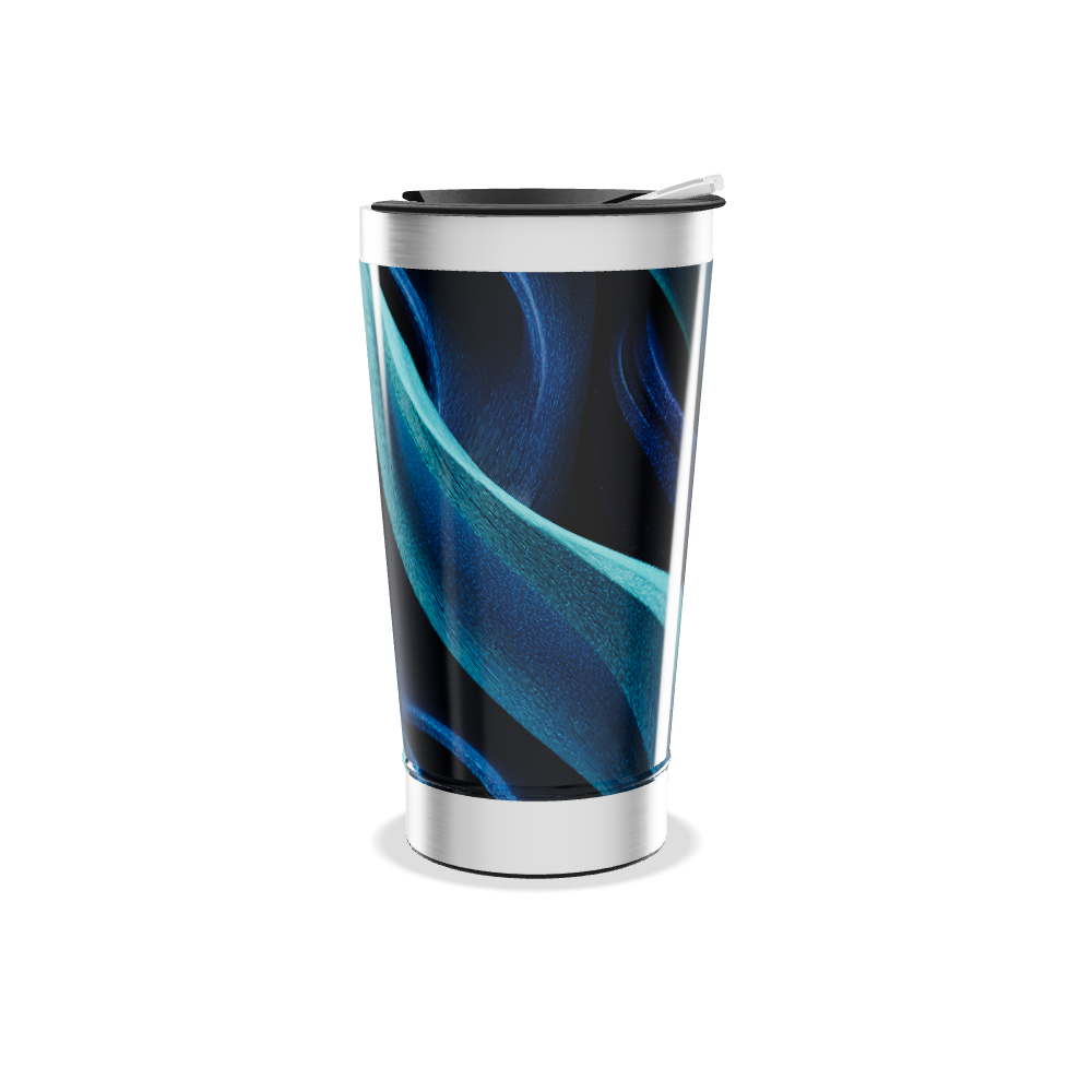 Copo Térmico - Azul Preto Abstrato