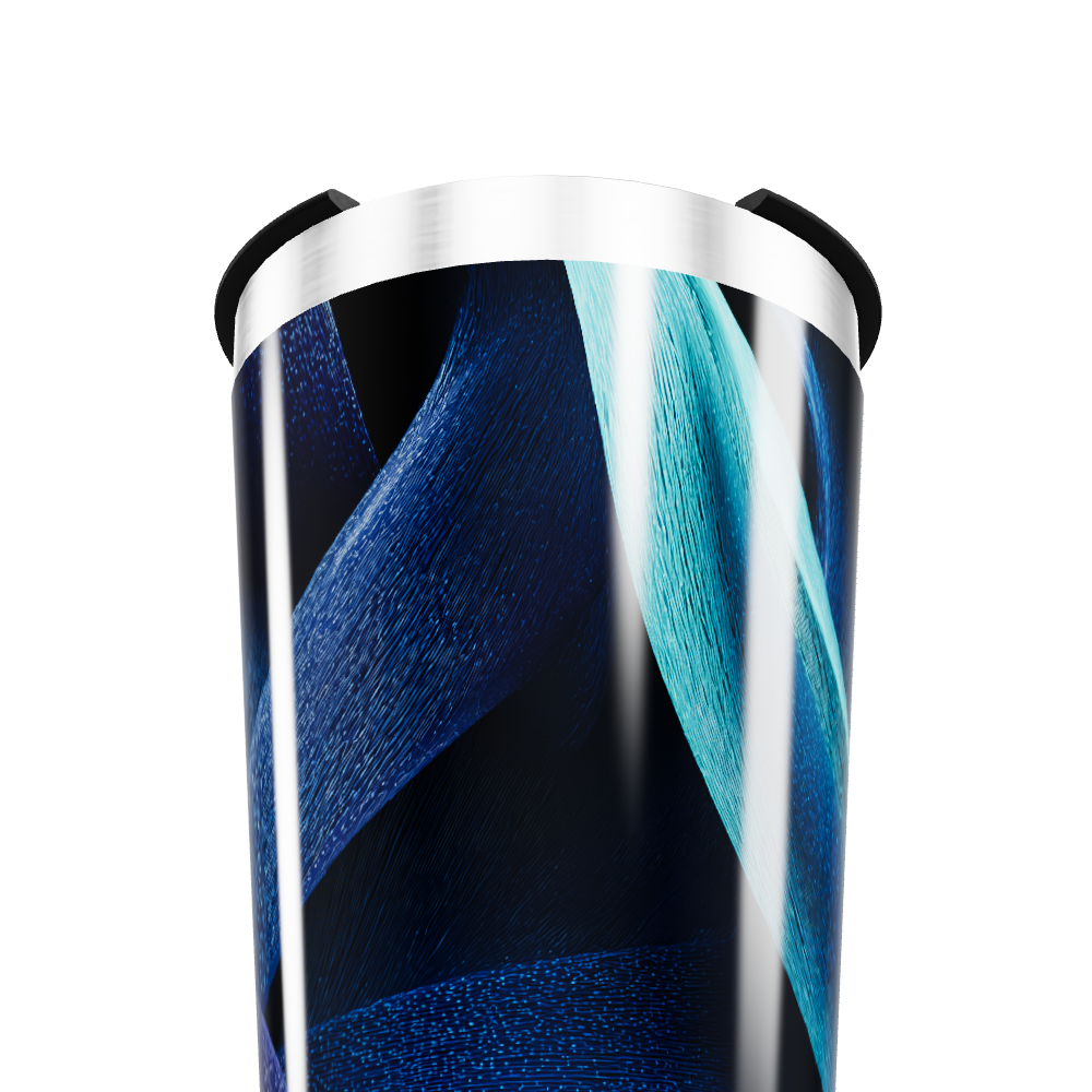 Copo Térmico - Azul Preto Abstrato