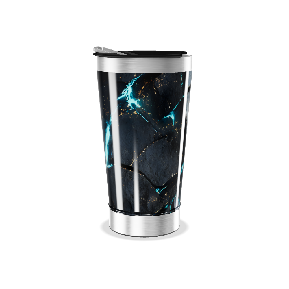 Copo Térmico - Estampa Mármore Azul