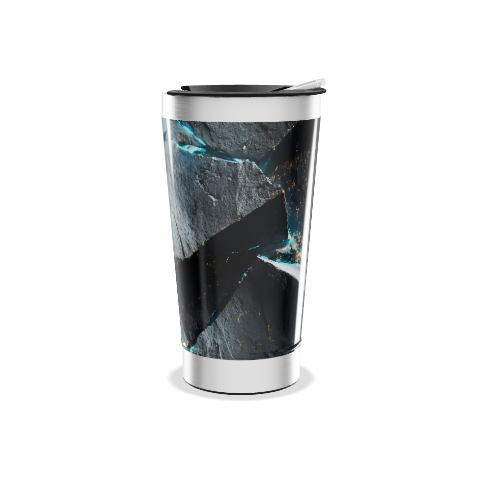 Copo Térmico - Estampa Mármore Azul