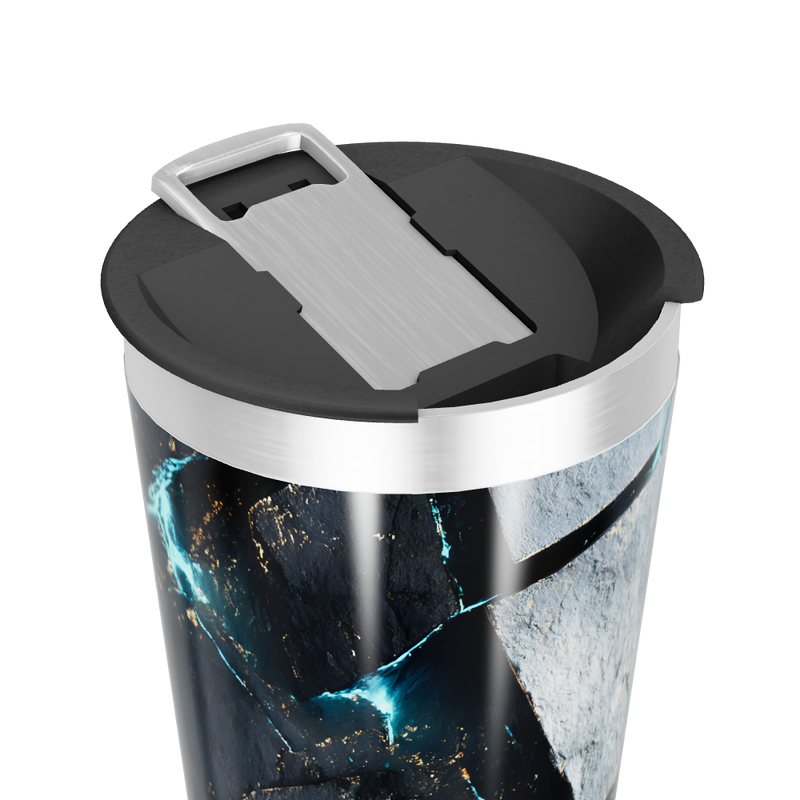 Copo Térmico - Estampa Mármore Azul