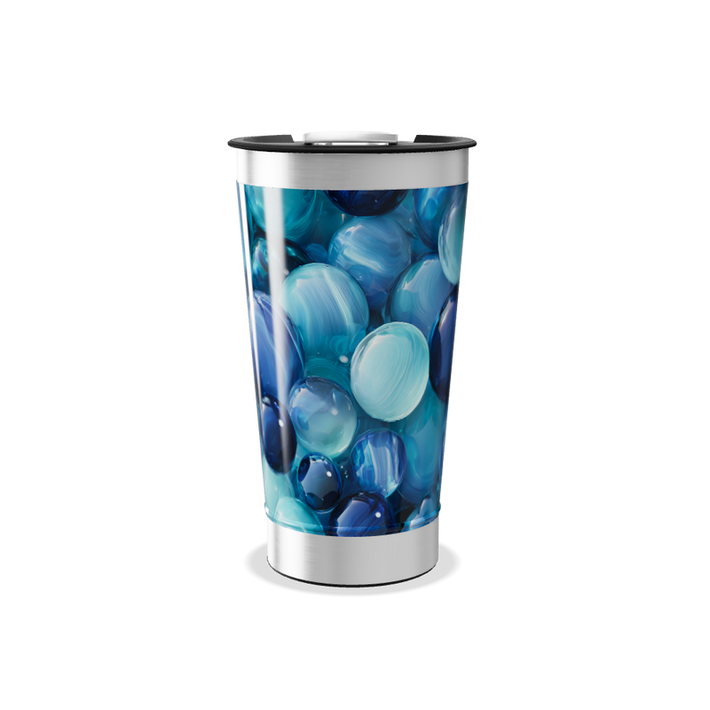 Copo Térmico - Azul com Bolhas