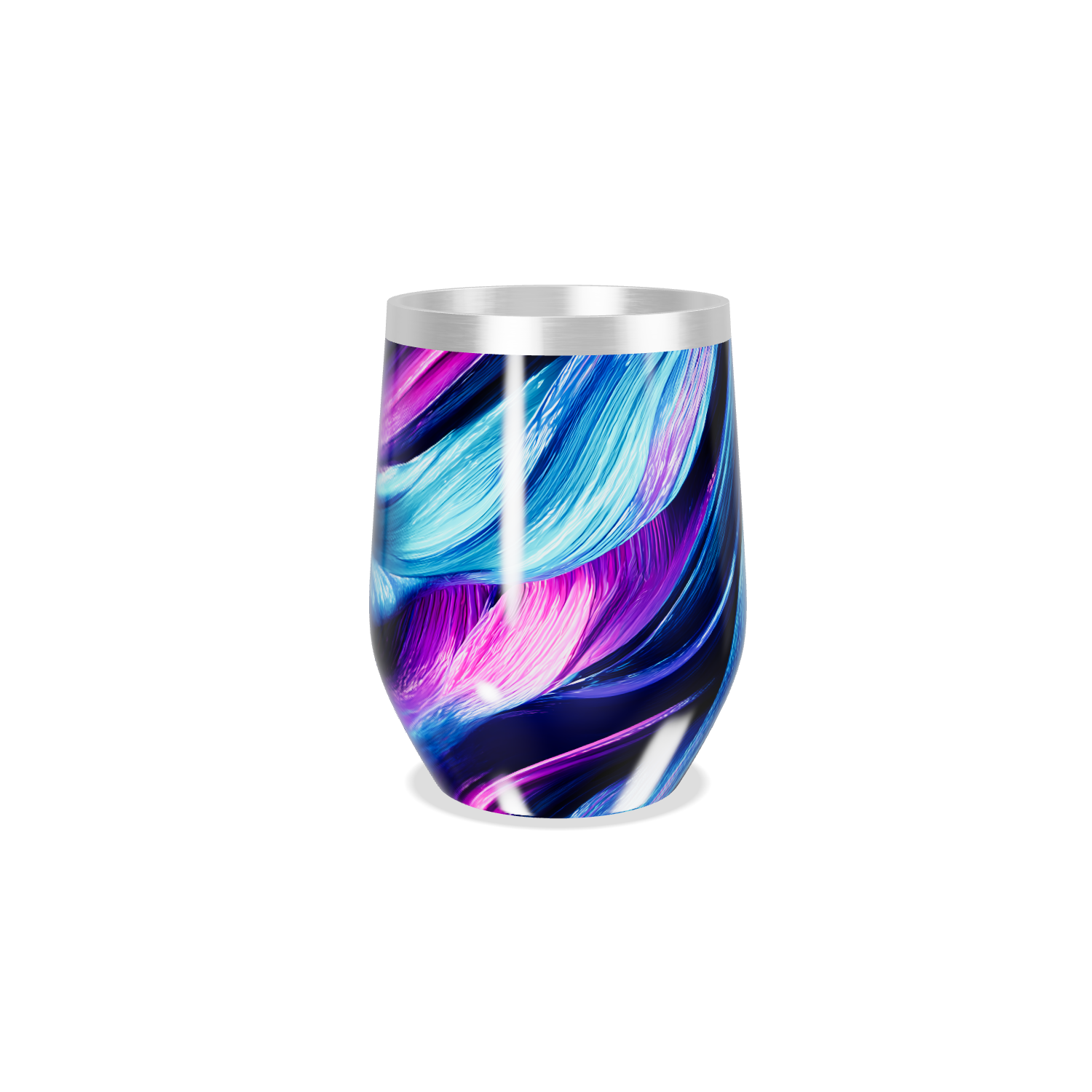 Copo Térmico Slim - Azul Rosa Abstrato