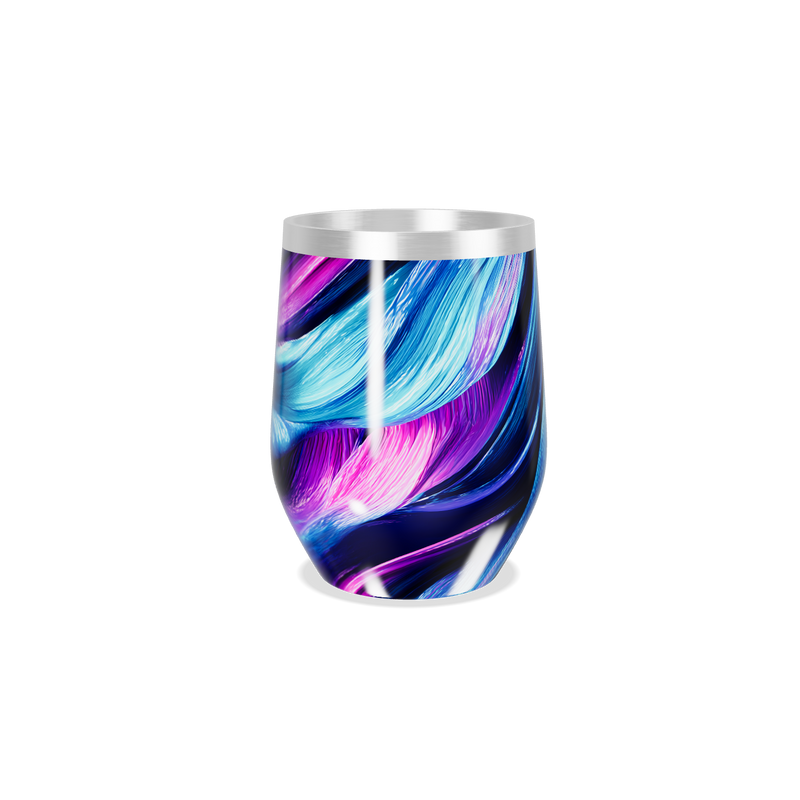 Copo Térmico Slim - Azul Rosa Abstrato