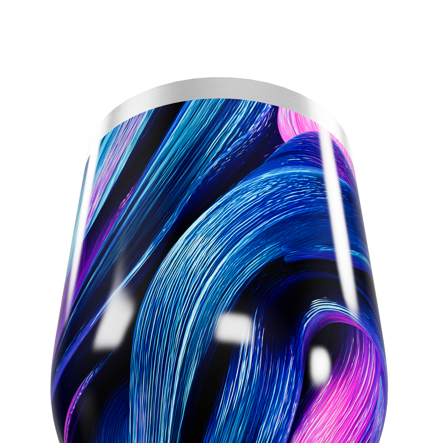 Copo Térmico Slim - Azul Rosa Abstrato