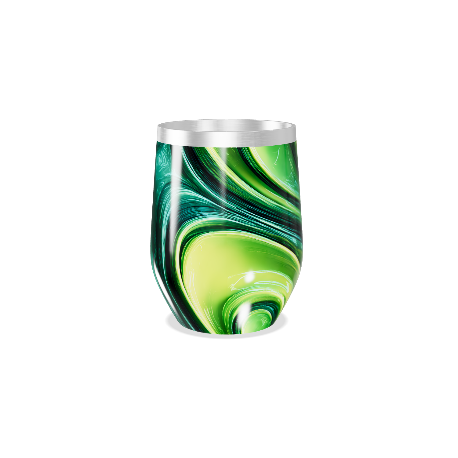 Copo Térmico Slim - Verde Marmorizado Aço Inox