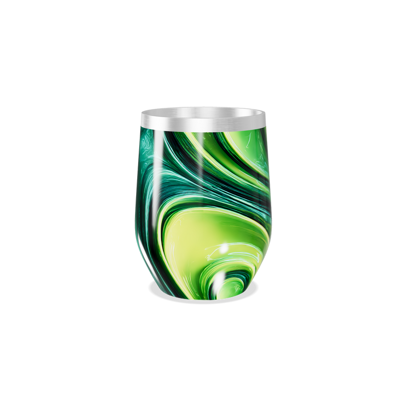 Copo Térmico Slim - Verde Marmorizado Aço Inox