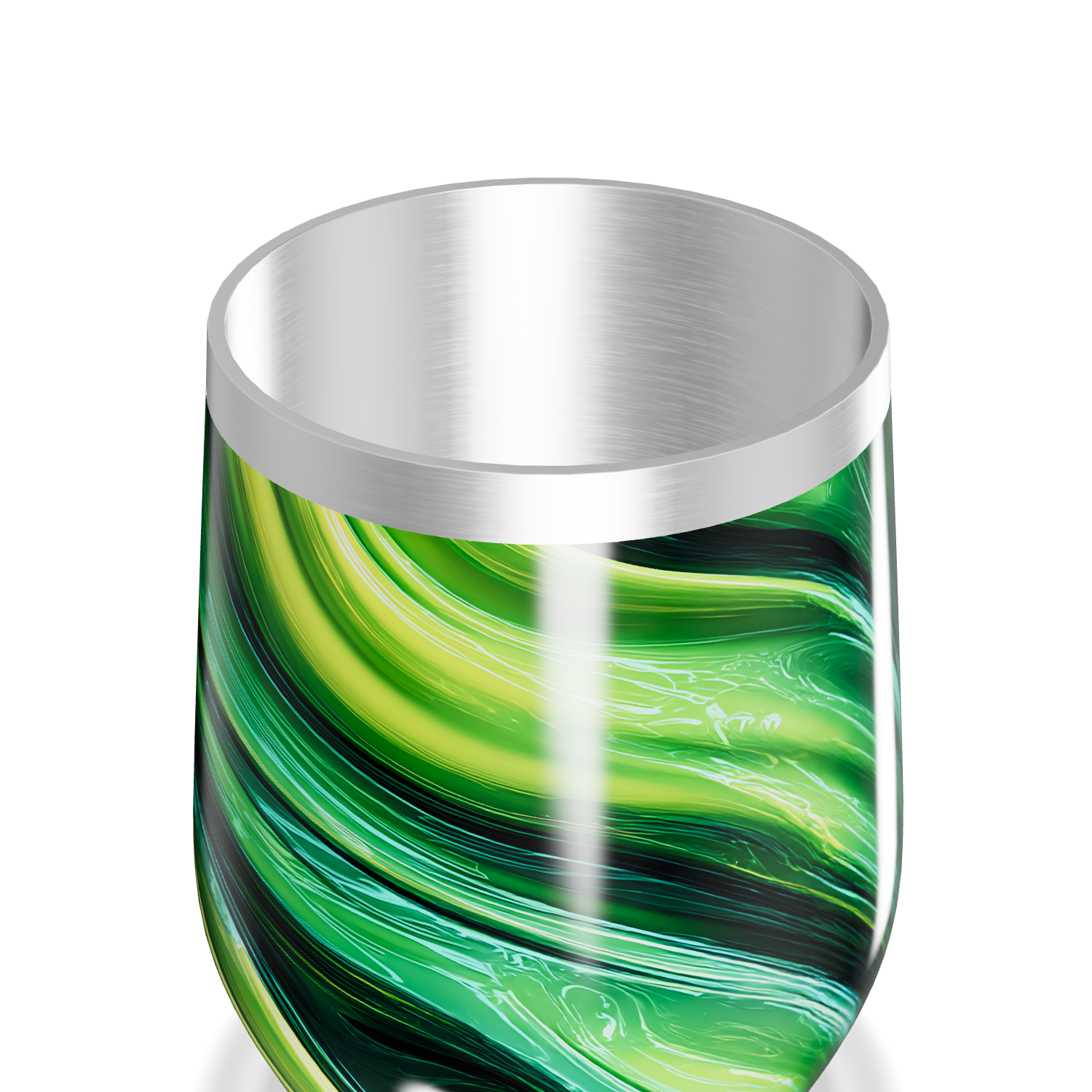 Copo Térmico Slim - Verde Marmorizado Aço Inox