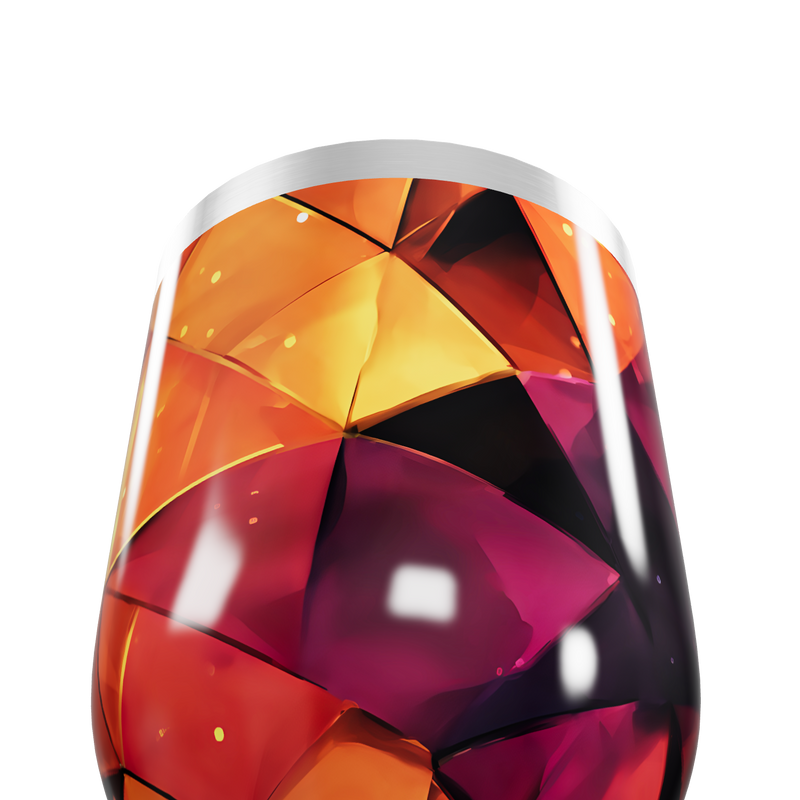 Copo Térmico Slim - Estampa Geométrica Colorida