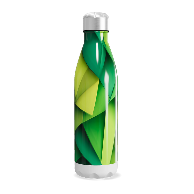 Garrafa Inox Verde - Estampa Geométrica