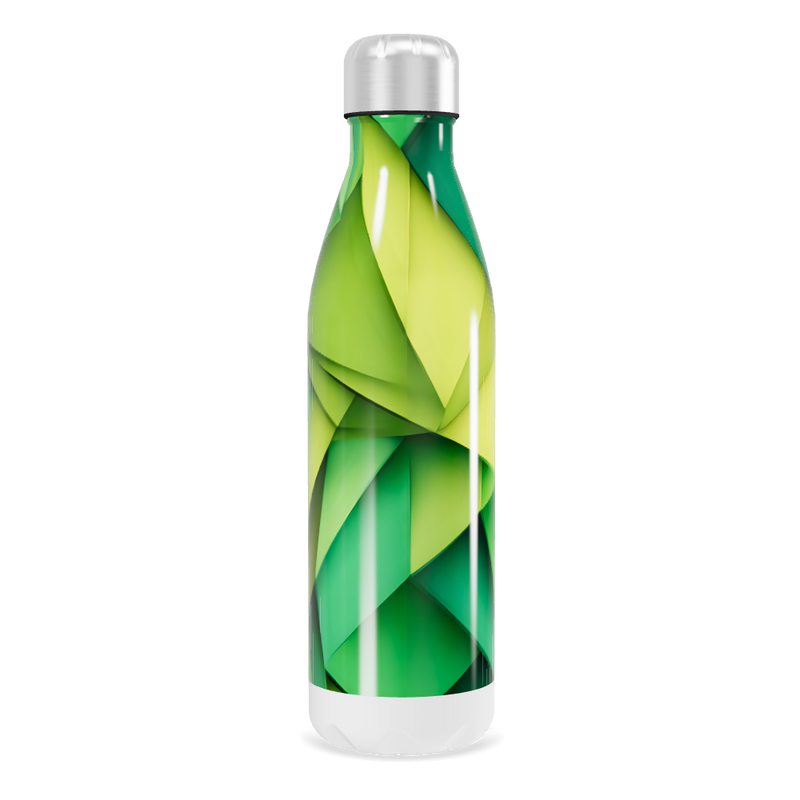 Garrafa Inox Verde - Estampa Geométrica