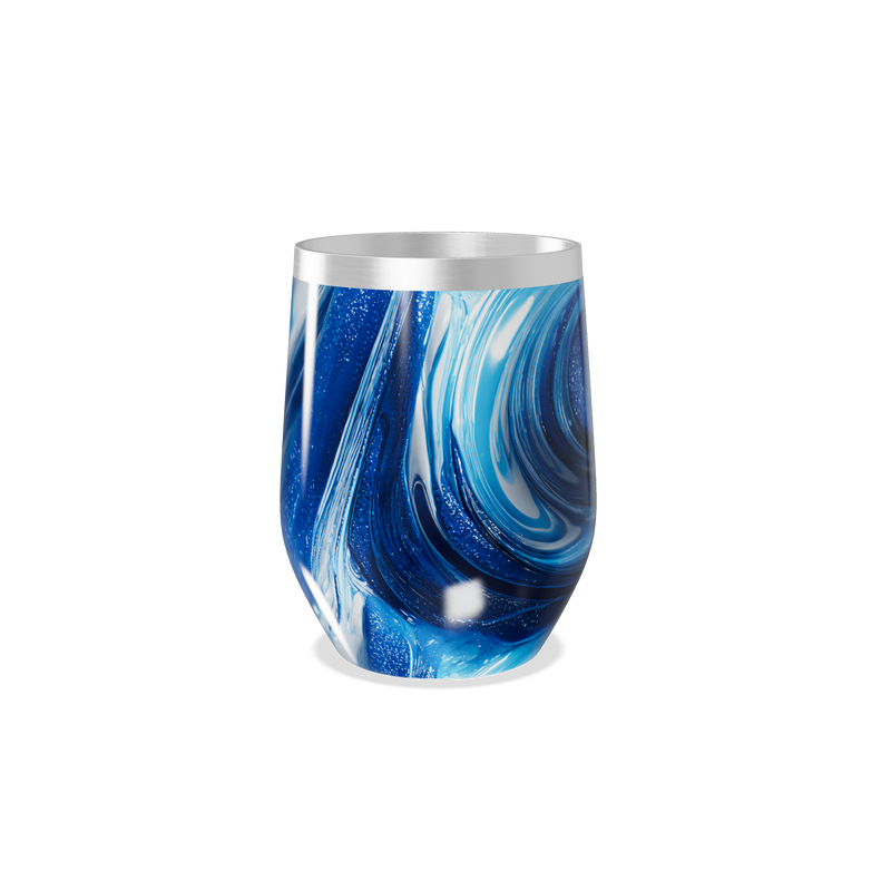 Copo Térmico Slim - Azul Marmorizado Inox