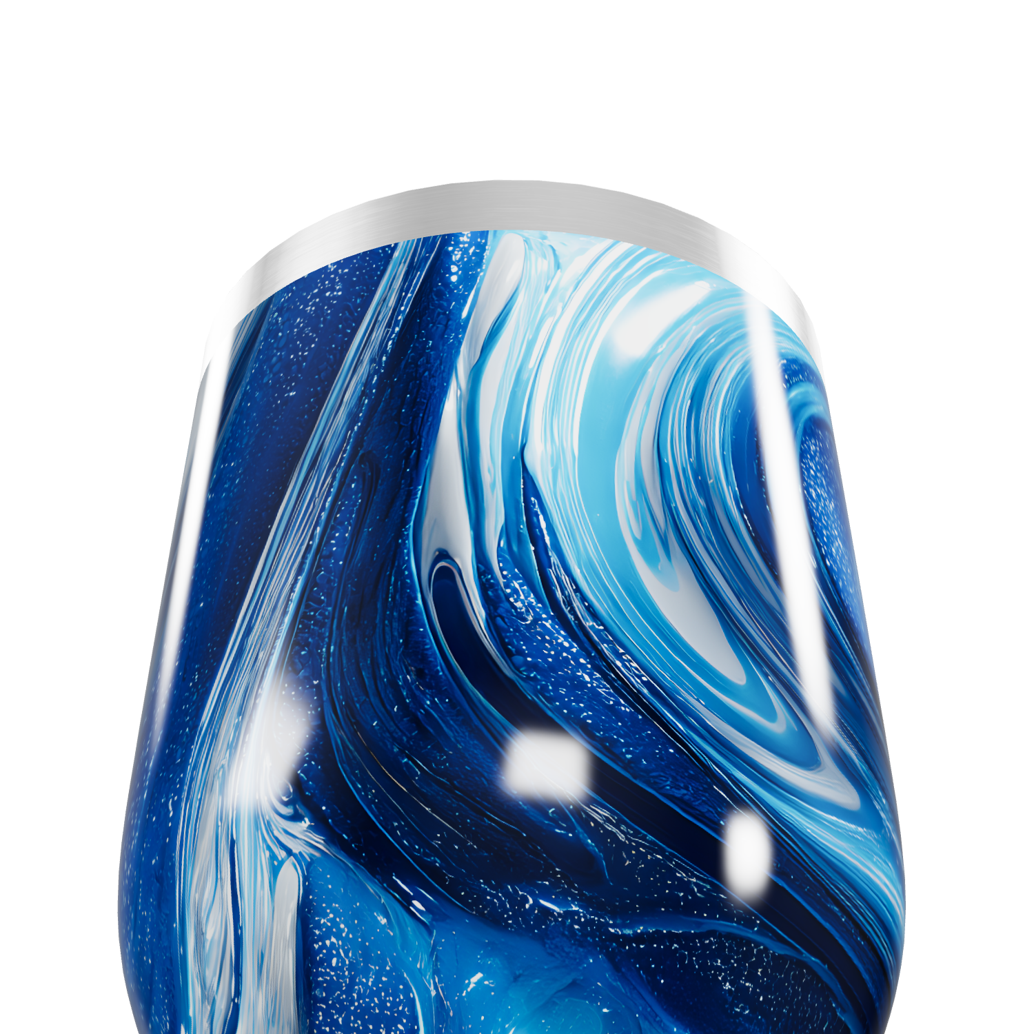 Copo Térmico Slim - Azul Marmorizado Inox