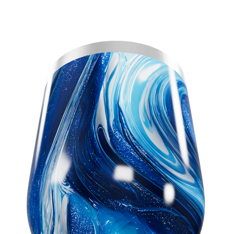 Copo Térmico Slim - Azul Marmorizado Inox