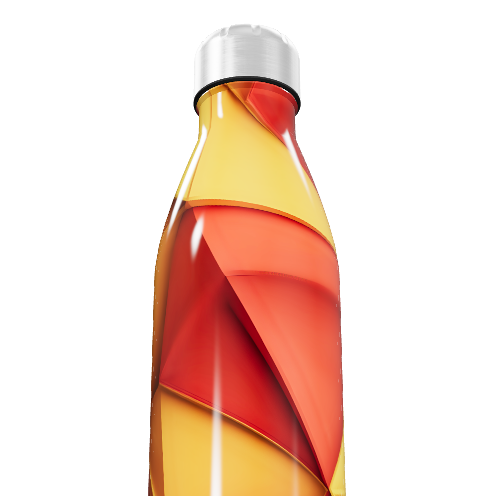 Garrafa Inox - Estampa Abstrata Colorida