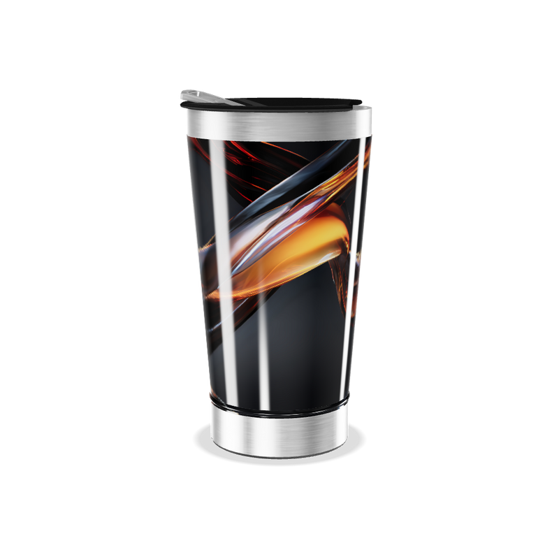 Copo Térmico - Preto com Estampa Fluida