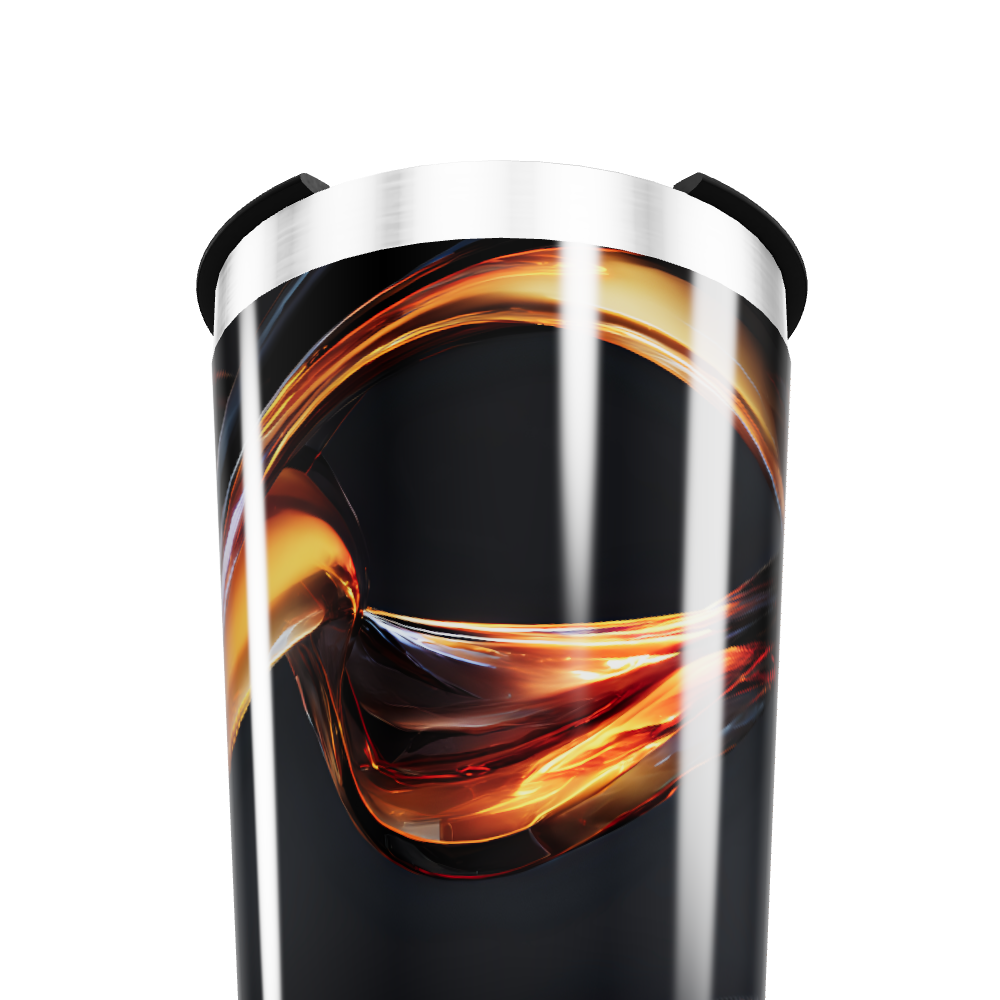 Copo Térmico - Preto com Estampa Fluida