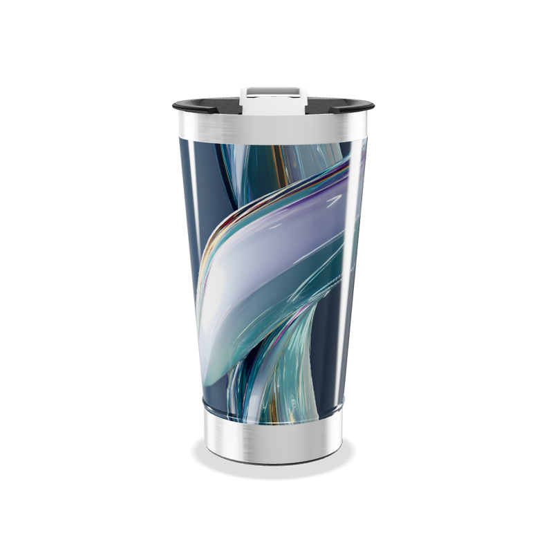 Copo Térmico - Estampa Azul Metalizado