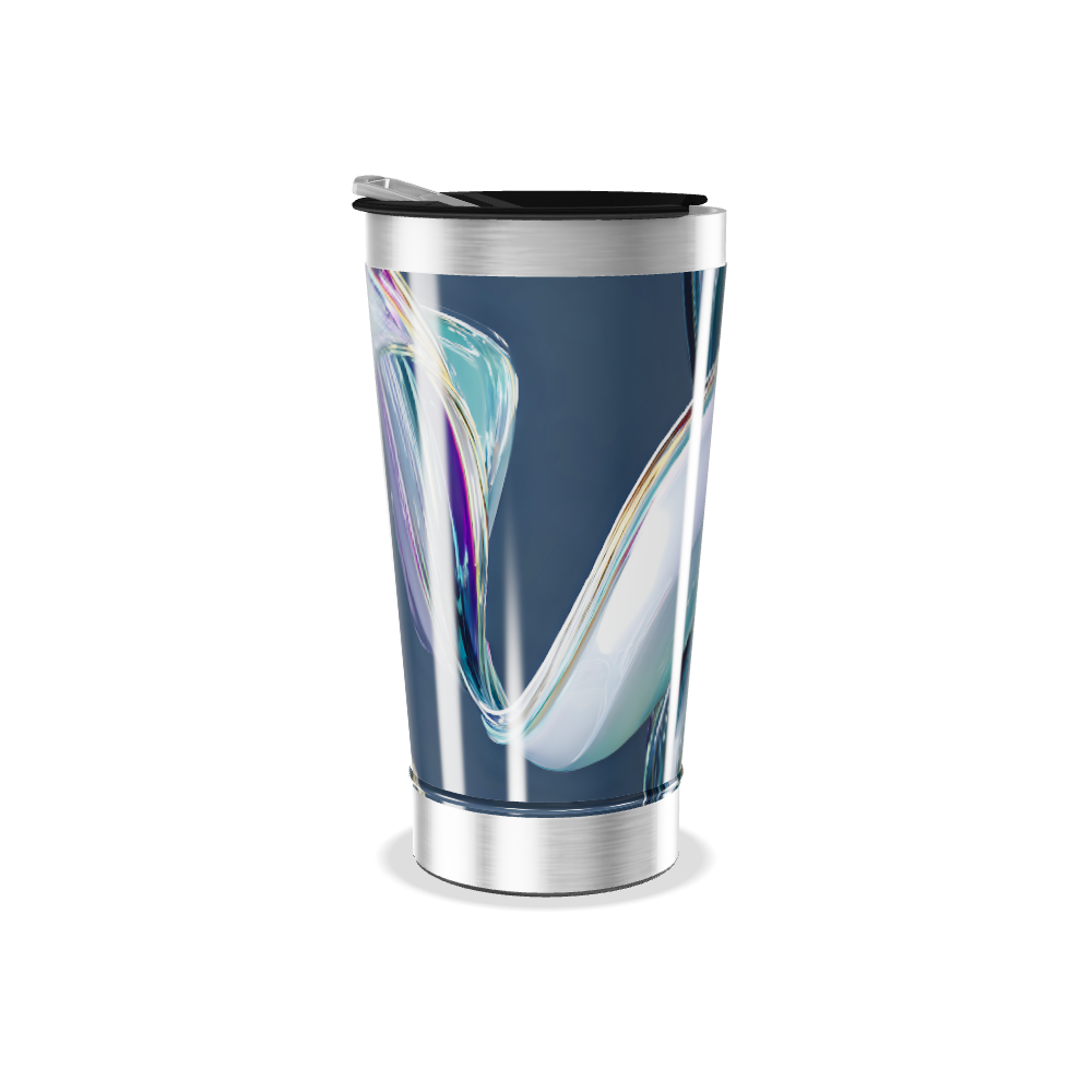 Copo Térmico - Estampa Azul Metalizado