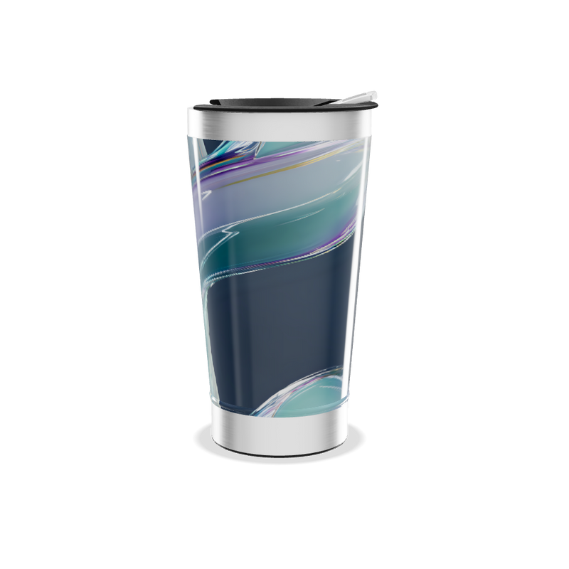 Copo Térmico - Estampa Azul Metalizado