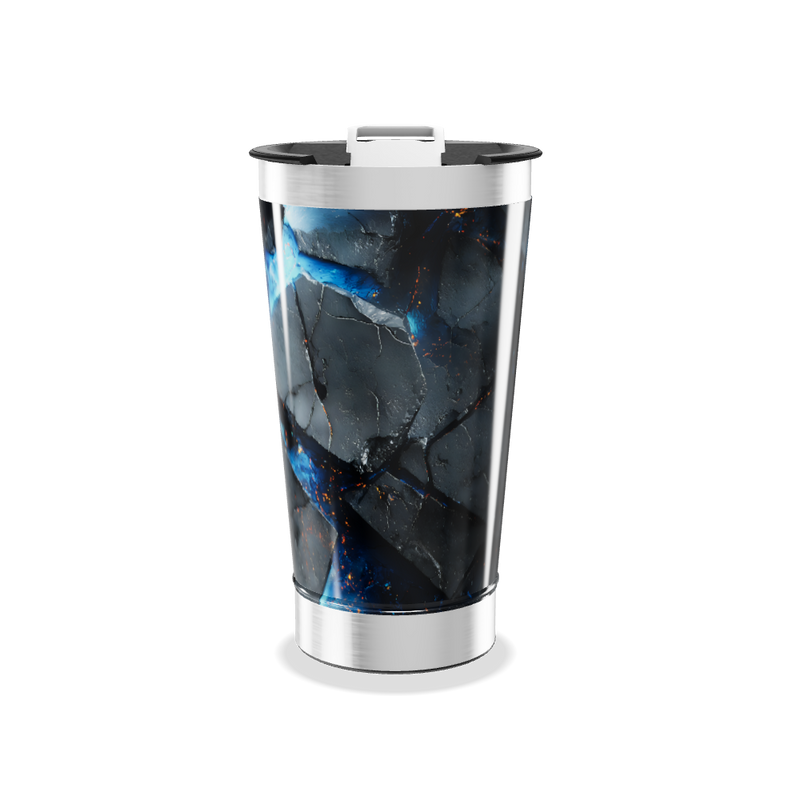 Copo Térmico - Estampa Geométrica Azul