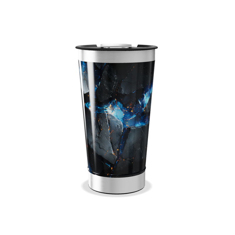 Copo Térmico - Estampa Geométrica Azul