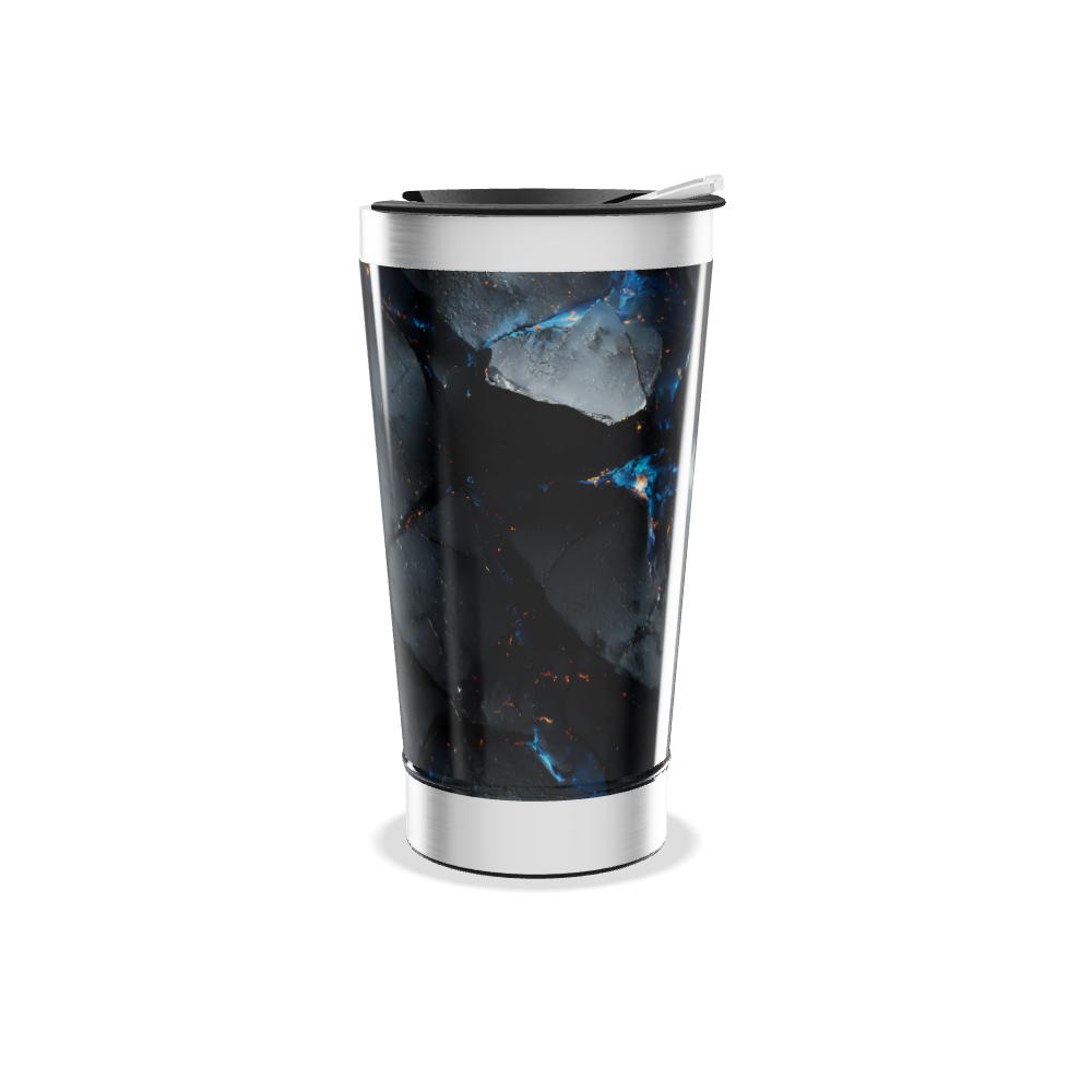 Copo Térmico - Estampa Geométrica Azul