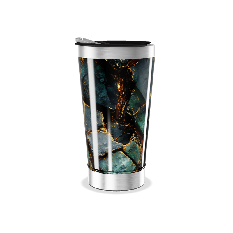 Copo Térmico - Mármore Verde Inox