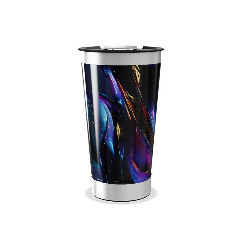 Copo Térmico - Preto com Design Colorido