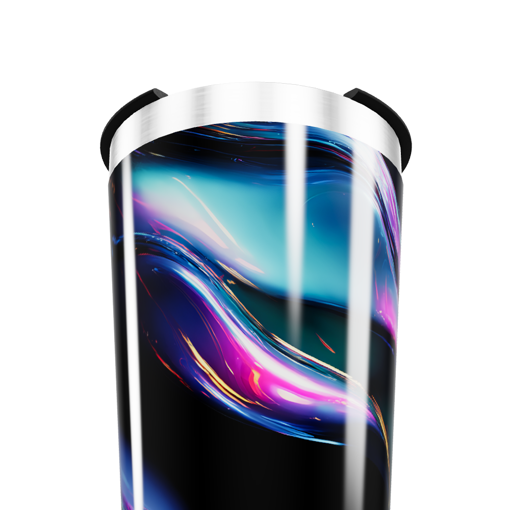 Copo Térmico - Preto com Design Colorido