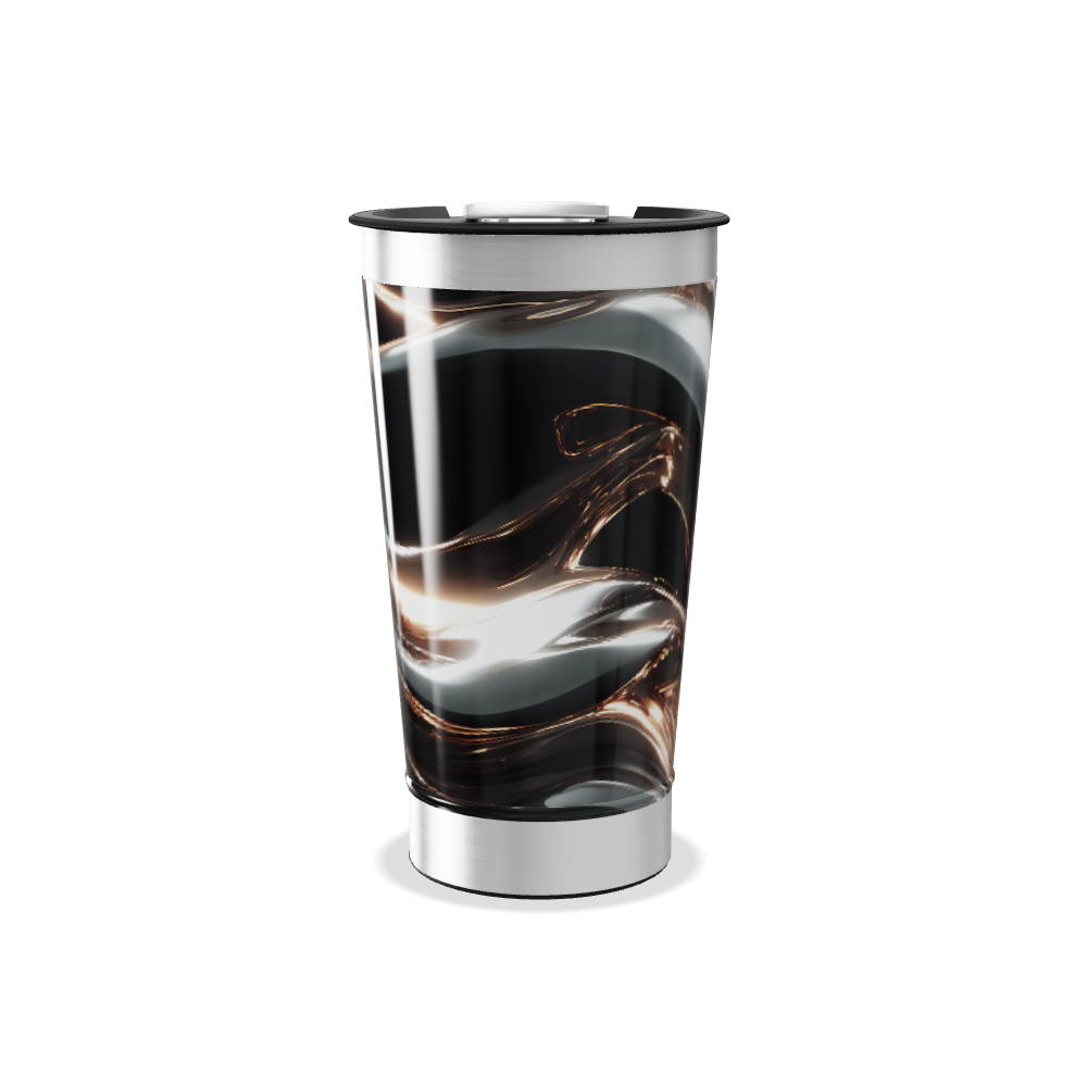 Copo Térmico - Preto com efeito mármore