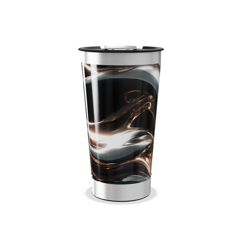Copo Térmico - Preto com efeito mármore