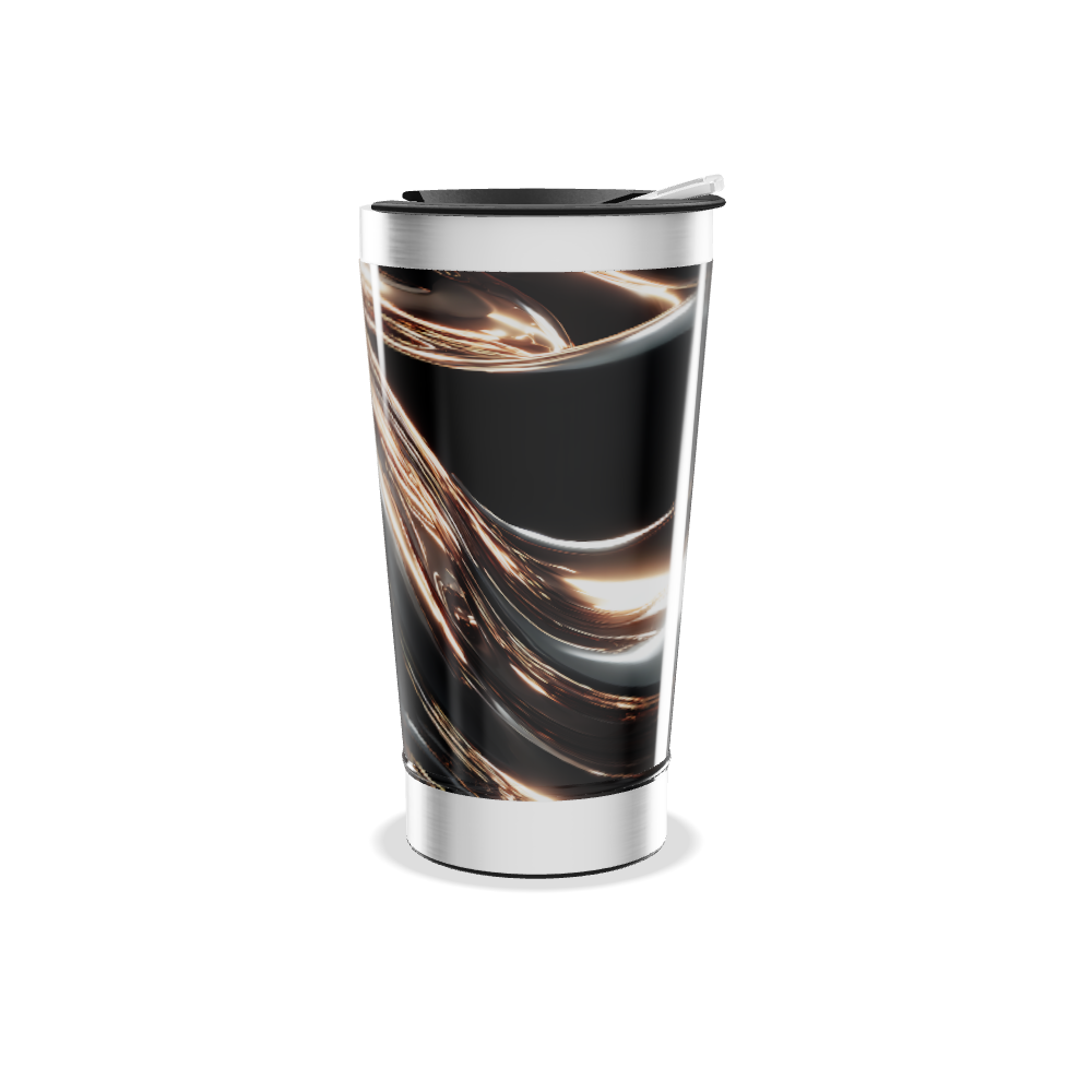Copo Térmico - Preto com efeito mármore